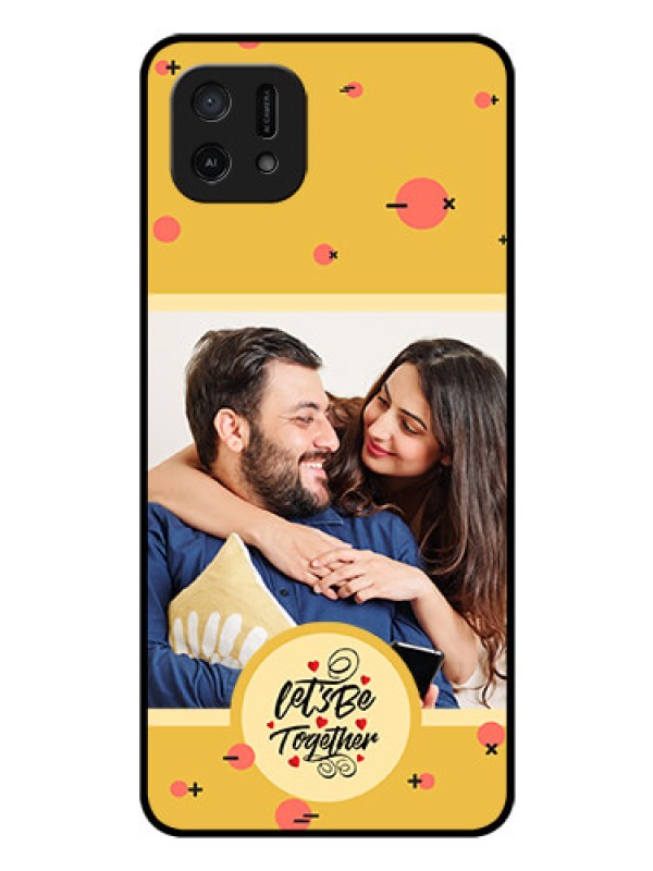 Custom Oppo A16e Photo Printing on Glass Case - Lets be Together Design