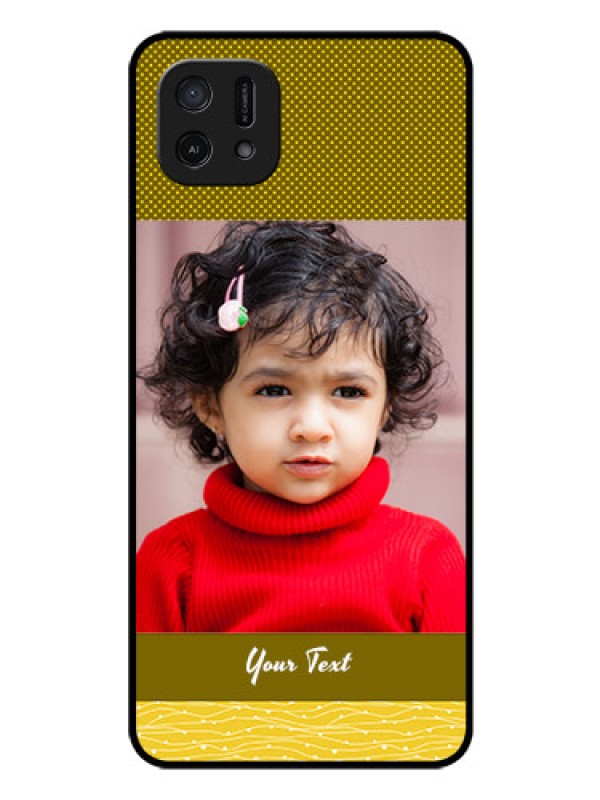 Custom Oppo A16k Custom Glass Phone Case - Simple Green Color Design
