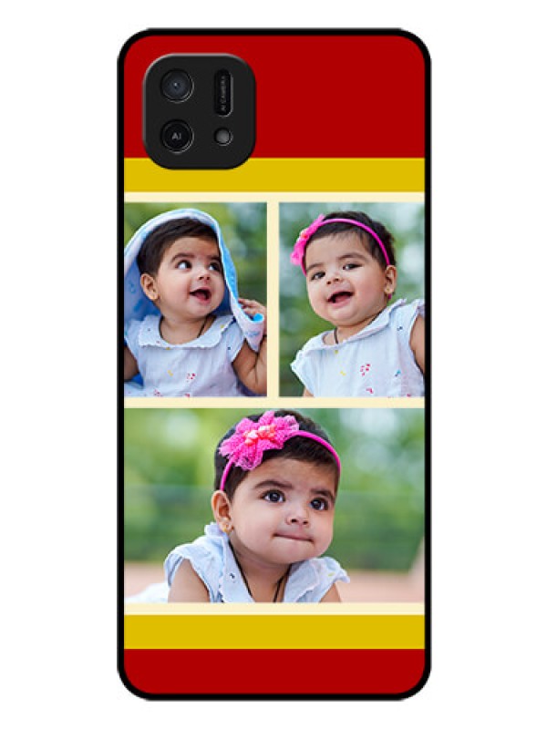 Custom Oppo A16k Custom Glass Mobile Case - Multiple Pic Upload Design