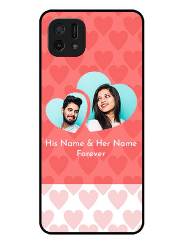 Custom Oppo A16k Personalized Glass Phone Case - Couple Pic Upload Design