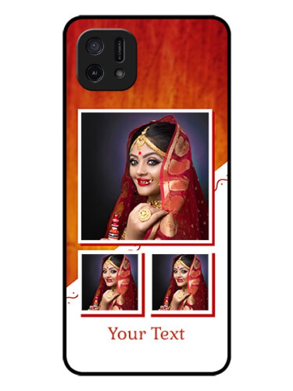 Custom Oppo A16k Custom Glass Phone Case - Wedding Memories Design