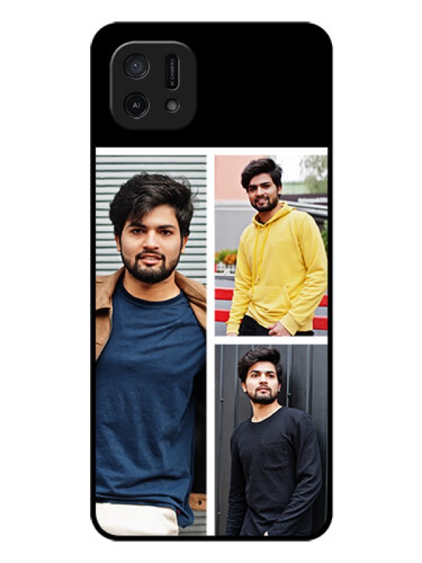 Custom Oppo A16k Photo Printing on Glass Case - Upload Multiple Picture Design