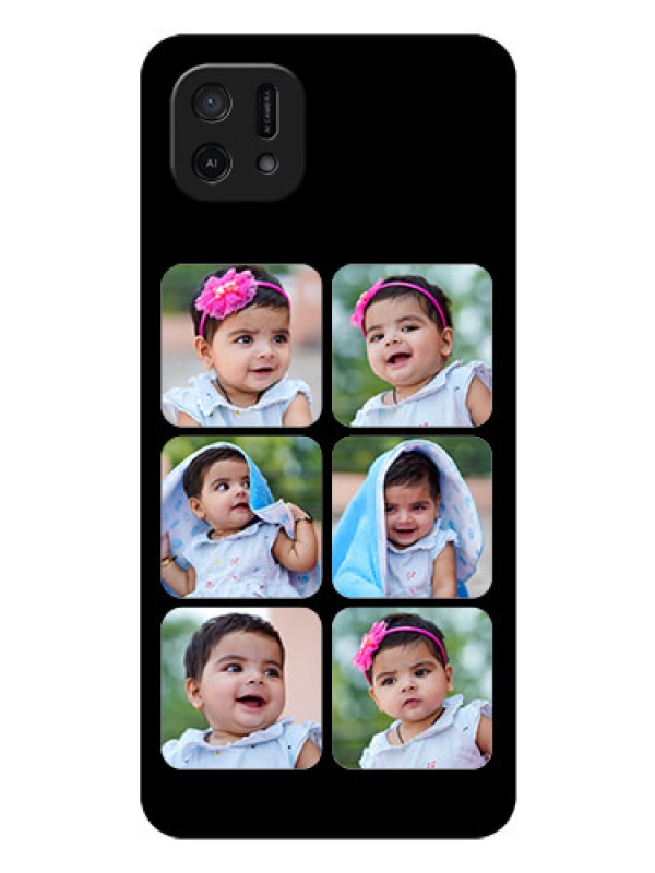 Custom Oppo A16k Photo Printing on Glass Case - Multiple Pictures Design