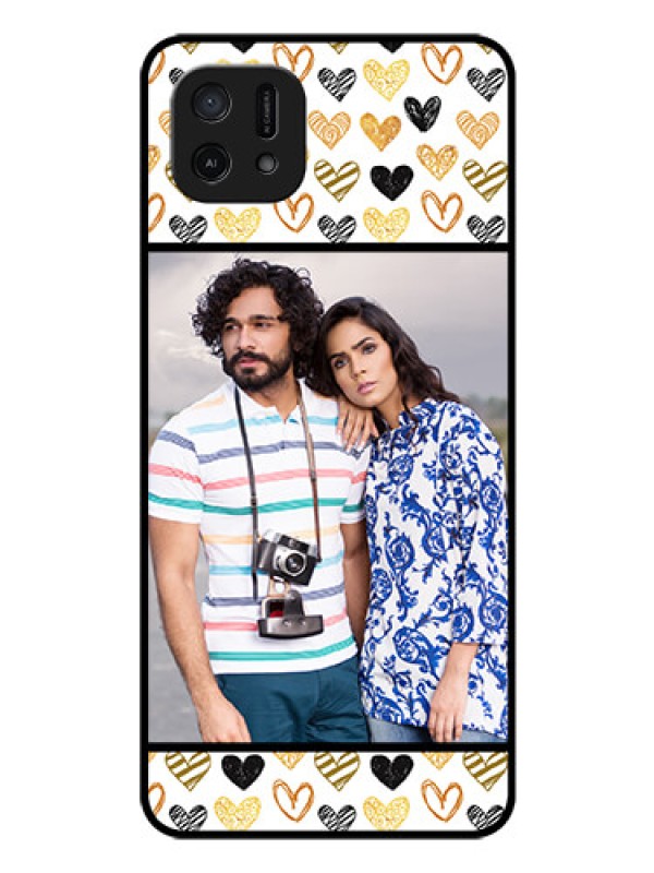 Custom Oppo A16k Photo Printing on Glass Case - Love Symbol Design
