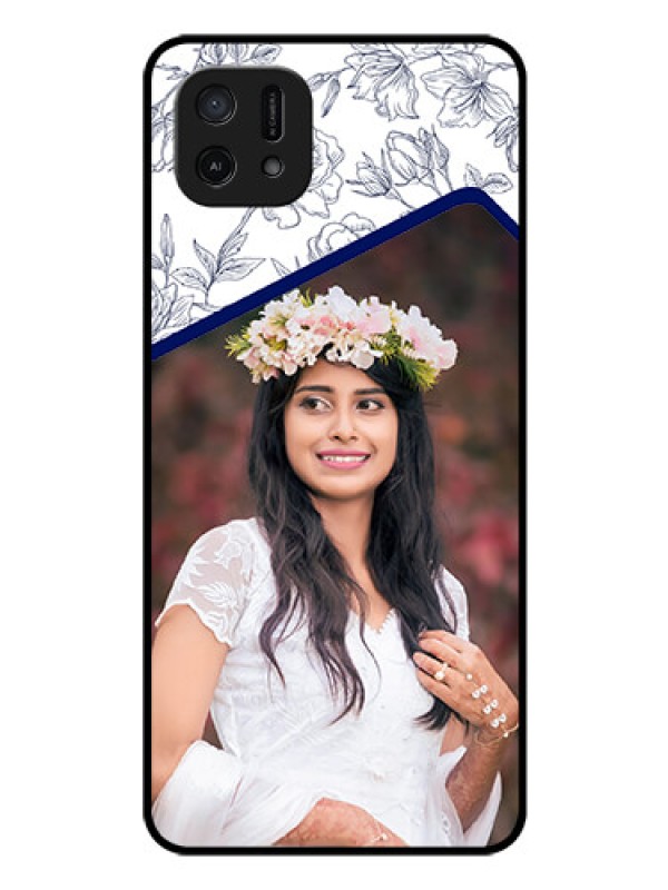 Custom Oppo A16k Personalized Glass Phone Case - Premium Floral Design