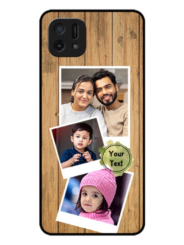 Custom Oppo A16k Custom Glass Phone Case - Wooden Texture Design