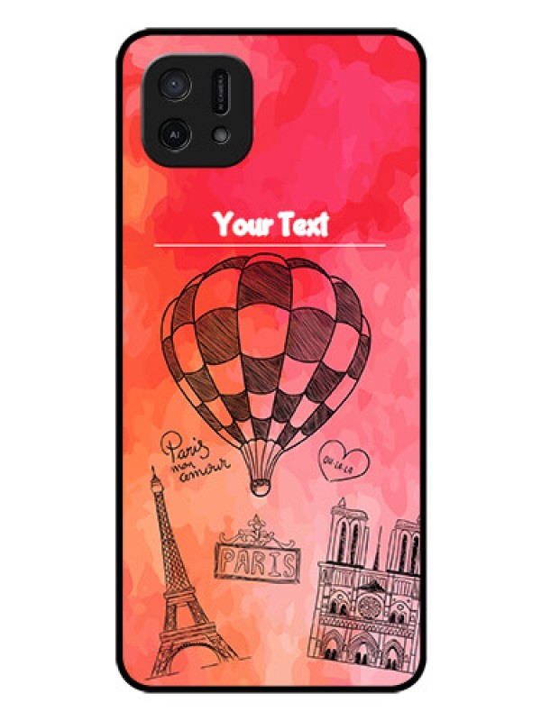 Custom Oppo A16k Custom Glass Phone Case - Paris Theme Design