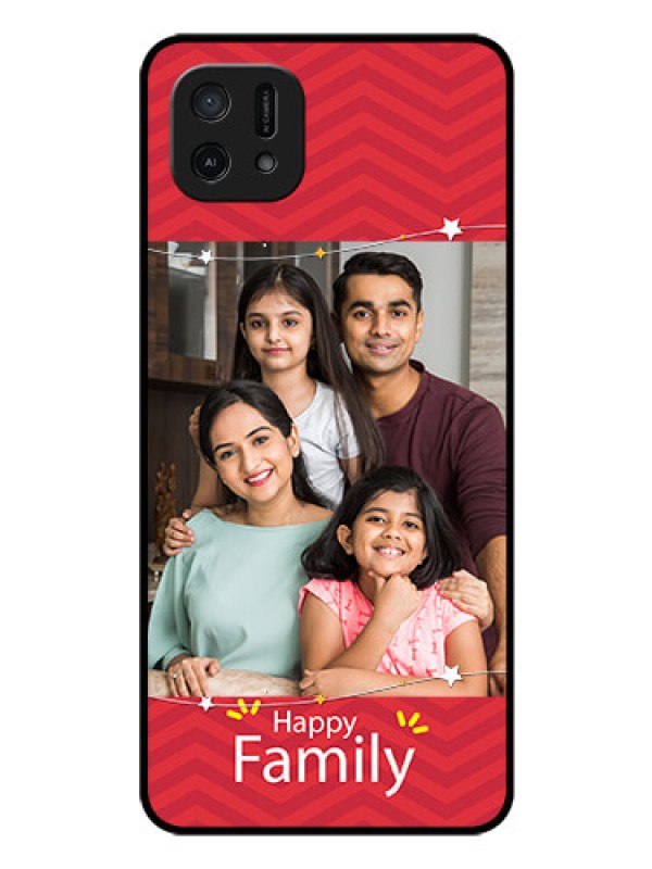 Custom Oppo A16k Personalized Glass Phone Case - Happy Family Design