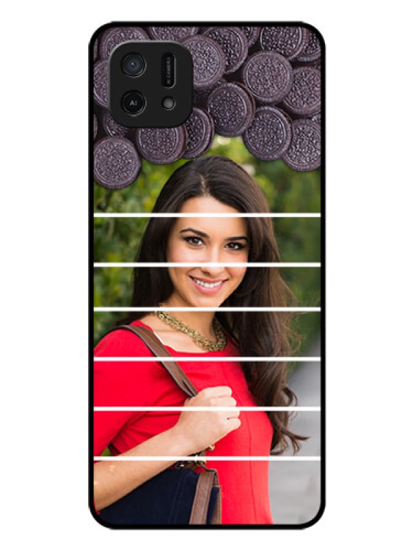 Custom Oppo A16k Custom Glass Phone Case - with Oreo Biscuit Design