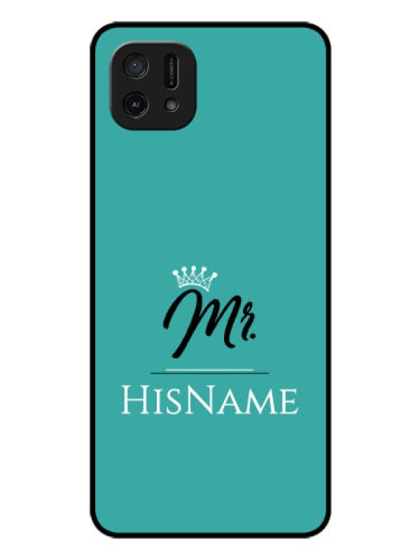 Custom Oppo A16k Custom Glass Phone Case Mr with Name