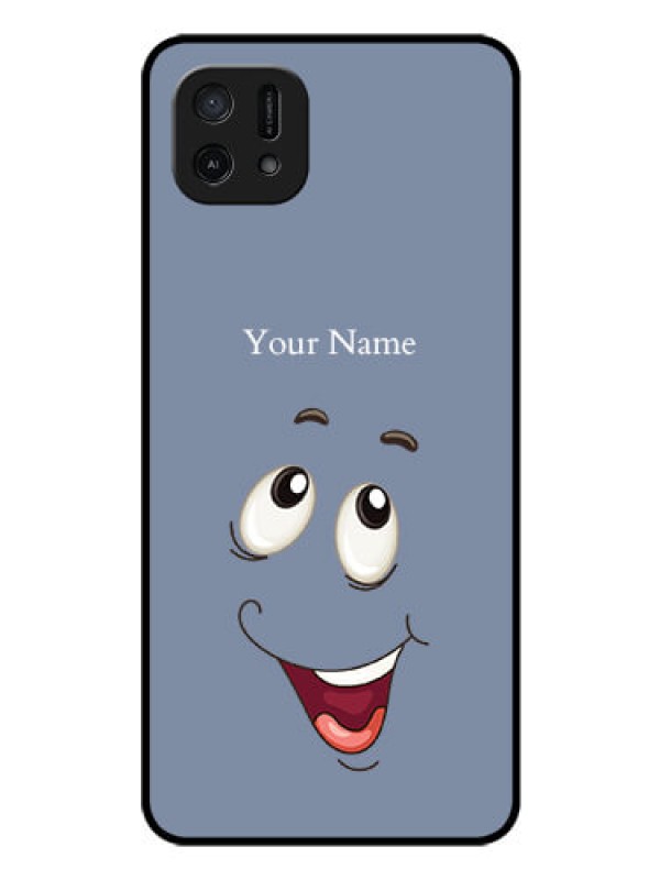 Custom Oppo A16k Photo Printing on Glass Case - Laughing Cartoon Face Design