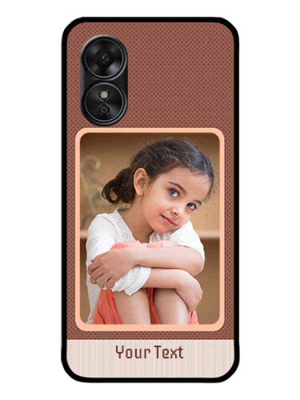 Custom Oppo A17 Custom Glass Phone Case - Simple Pic Upload Design