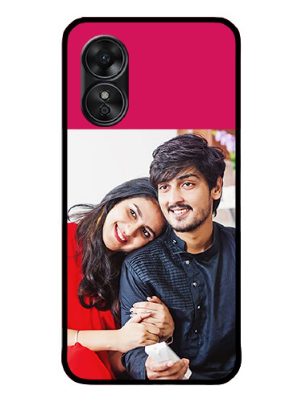 Custom Oppo A17 Custom Glass Mobile Case - Anniversary Cover Design