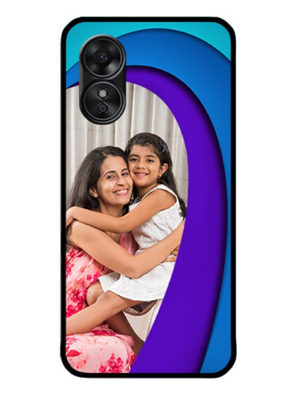 Custom Oppo A17 Photo Printing on Glass Case - Simple Pattern Design