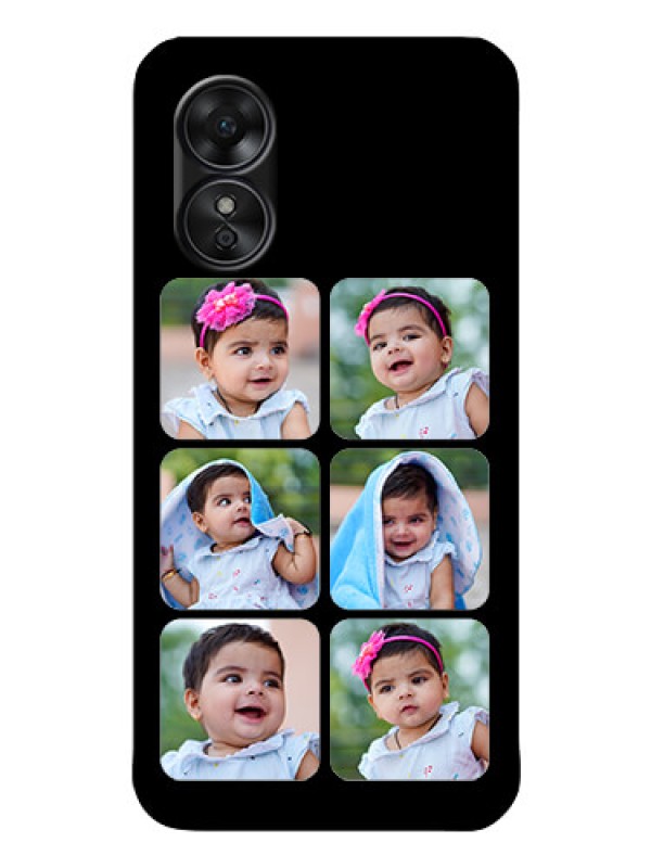 Custom Oppo A17 Photo Printing on Glass Case - Multiple Pictures Design