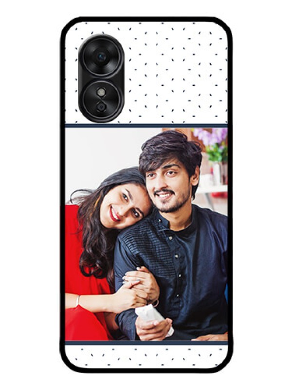 Custom Oppo A17 Personalized Glass Phone Case - Premium Dot Design