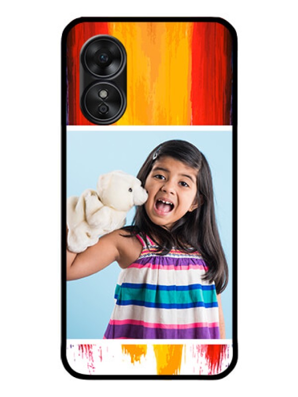 Custom Oppo A17 Personalized Glass Phone Case - Multi Color Design