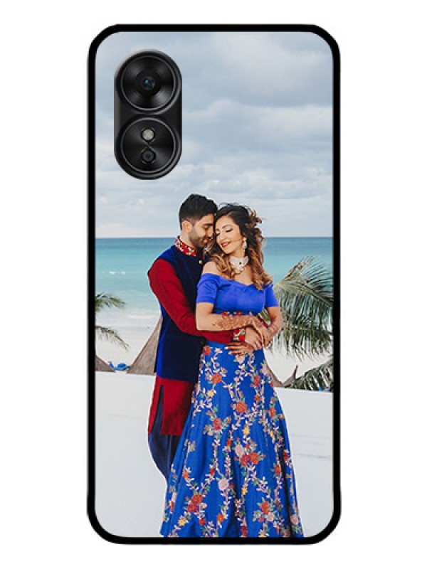Custom Oppo A17 Photo Printing on Glass Case - Upload Full Picture Design
