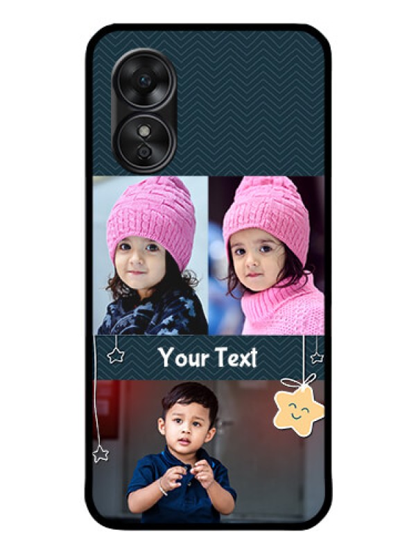 Custom Oppo A17 Custom Glass Mobile Case - Hanging Stars Design