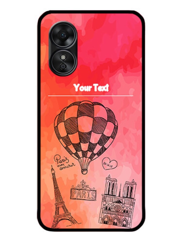 Custom Oppo A17 Custom Glass Phone Case - Paris Theme Design
