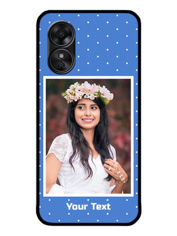 Custom Oppo A17 Photo Printing on Glass Case - Polka dots design