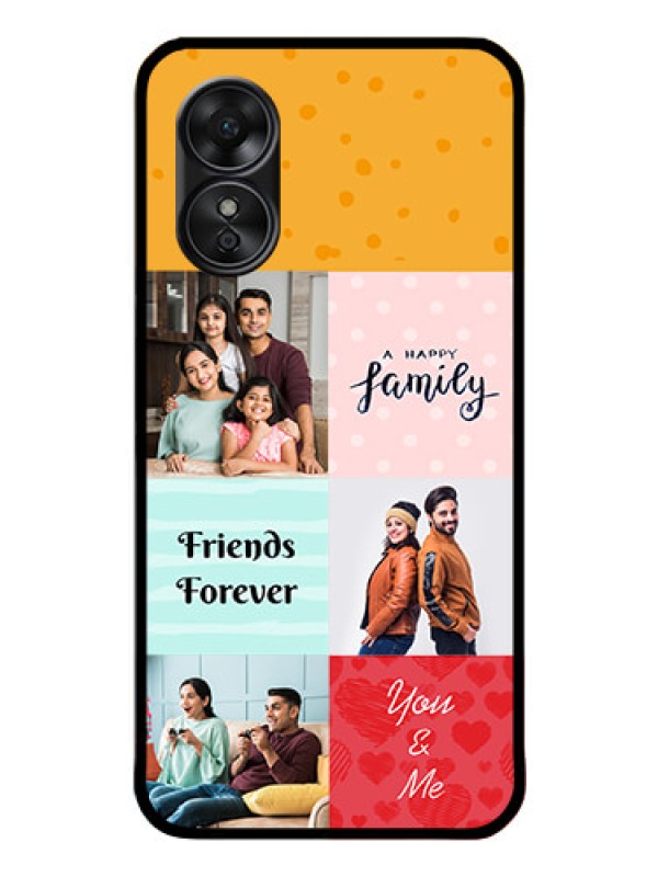 Custom Oppo A17 Personalized Glass Phone Case - Images with Quotes Design