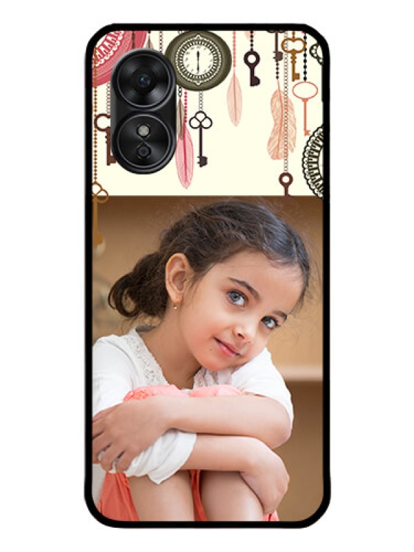 Custom Oppo A17 Custom Glass Mobile Case - Boho Style Design