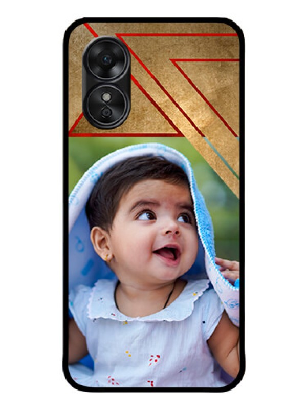 Custom Oppo A17 Personalized Glass Phone Case - Gradient Abstract Texture Design