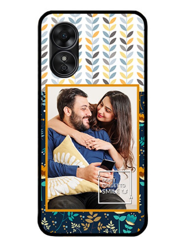 Custom Oppo A17 Custom Glass Mobile Case - Pattern Design