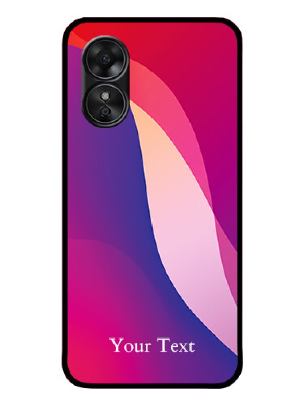 Custom Oppo A17 Personalized Glass Phone Case - Digital abstract Overlap Design