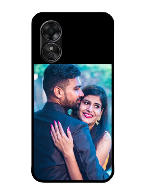 Custom Oppo A17 Custom Glass Phone Case - Upload Full Picture With Custom Color Design