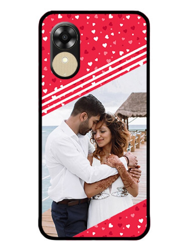 Custom Oppo A1k Custom Glass Mobile Case - Valentines Gift Design