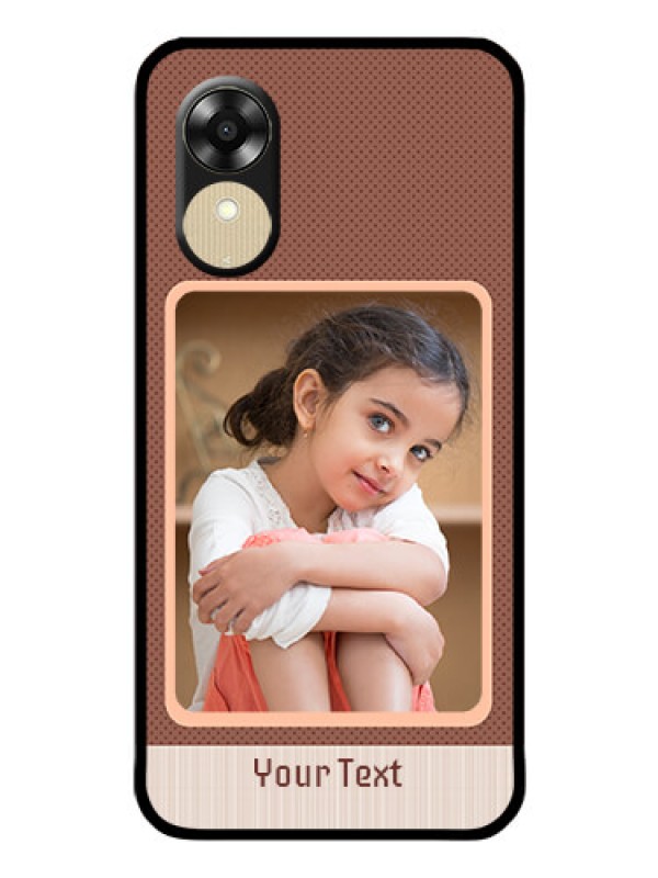 Custom Oppo A1k Custom Glass Phone Case - Simple Pic Upload Design