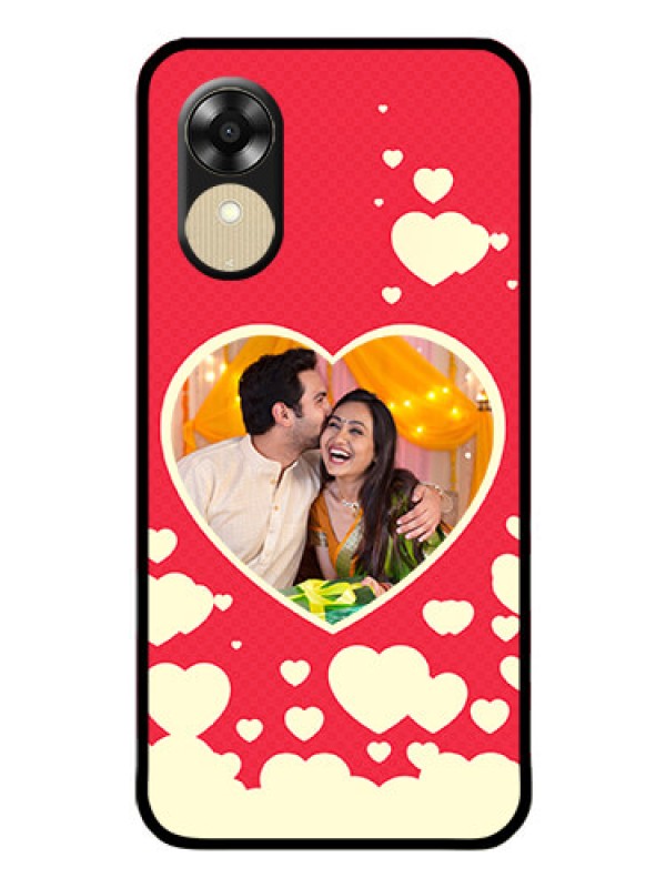 Custom Oppo A1k Custom Glass Mobile Case - Love Symbols Phone Cover Design