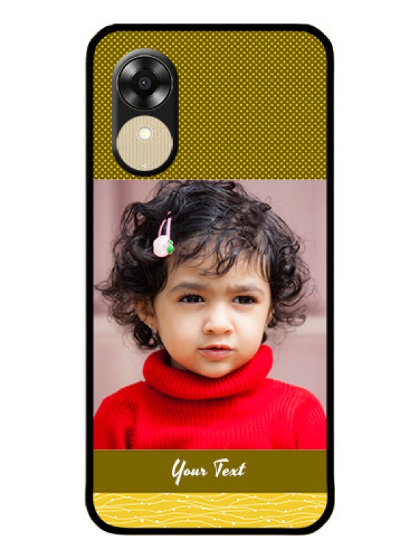 Custom Oppo A1k Custom Glass Phone Case - Simple Green Color Design
