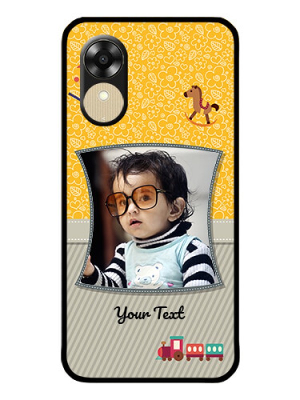 Custom Oppo A1k Personalized Glass Phone Case - Baby Picture Upload Design