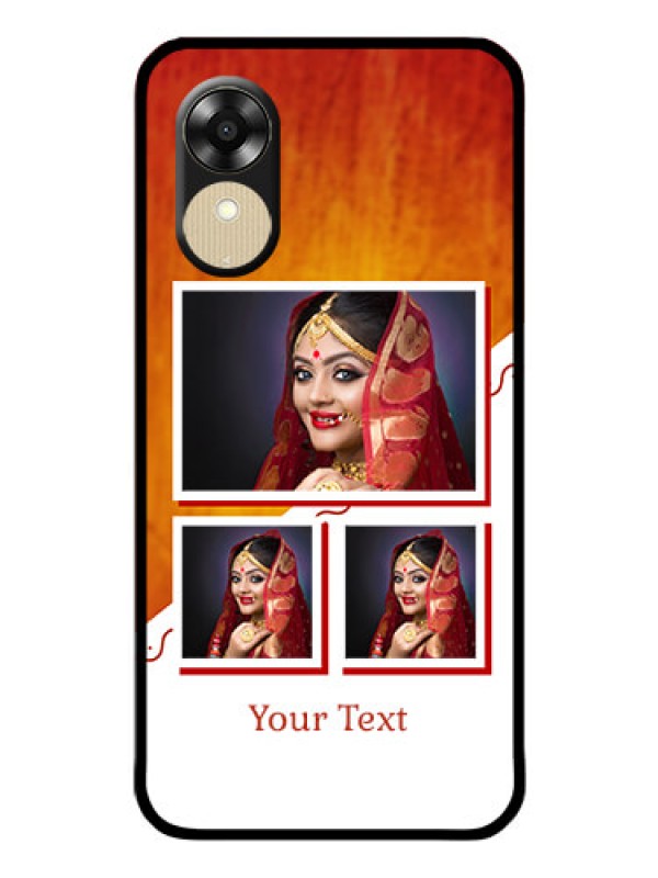 Custom Oppo A1k Custom Glass Phone Case - Wedding Memories Design
