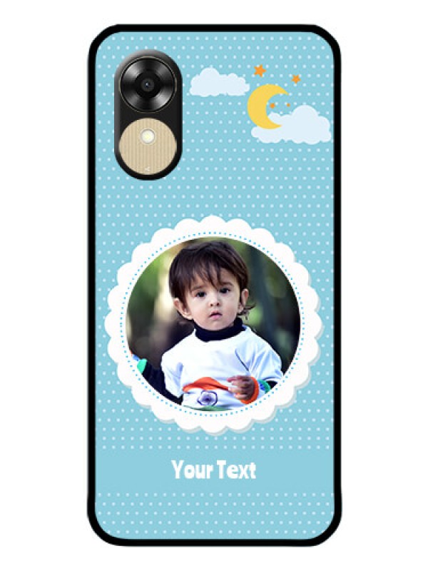 Custom Oppo A1k Personalised Glass Phone Case - Violet Pattern Design