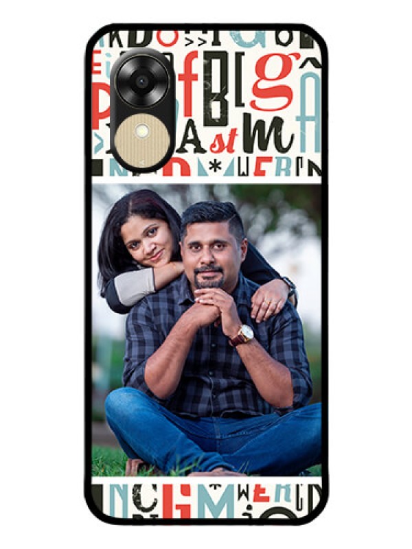 Custom Oppo A1k Personalized Glass Phone Case - Alphabet Design