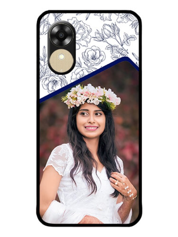 Custom Oppo A1k Personalized Glass Phone Case - Premium Floral Design