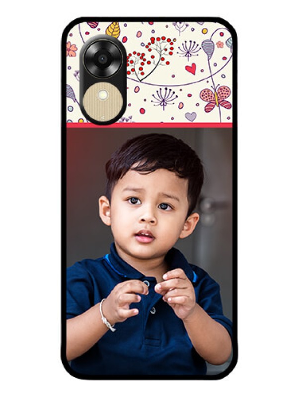 Custom Oppo A1k Custom Glass Mobile Case - Premium Floral Design