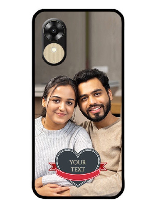 Custom Oppo A1k Custom Glass Phone Case - Just Married Couple Design