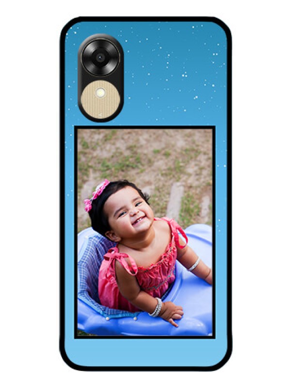 Custom Oppo A1k Custom Glass Mobile Case - Wave Pattern Colorful Design