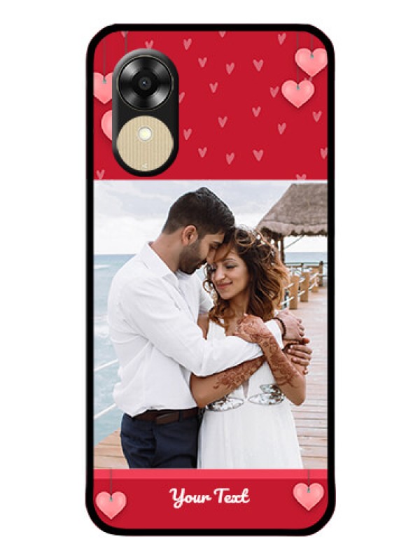 Custom Oppo A1k Custom Glass Phone Case - Valentines Day Design