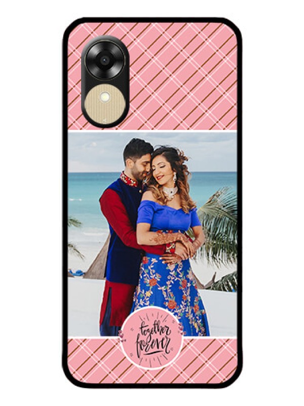 Custom Oppo A1k Personalized Glass Phone Case - Together Forever Design