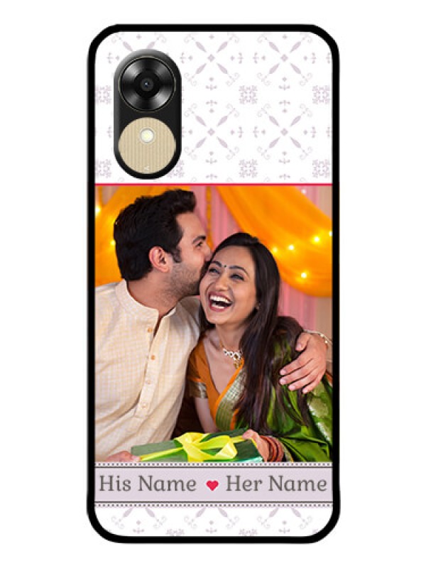 Custom Oppo A1k Custom Glass Mobile Case - with Photo and Ethnic Design