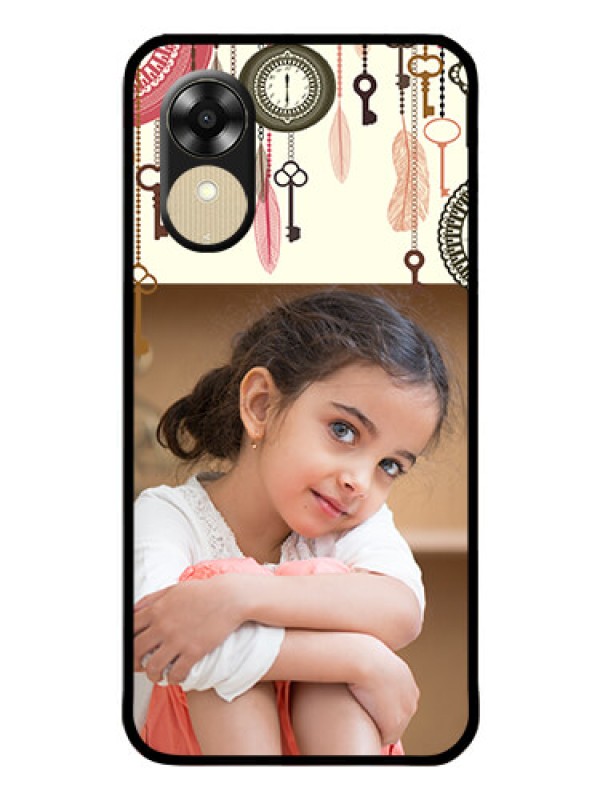 Custom Oppo A1k Custom Glass Mobile Case - Boho Style Design