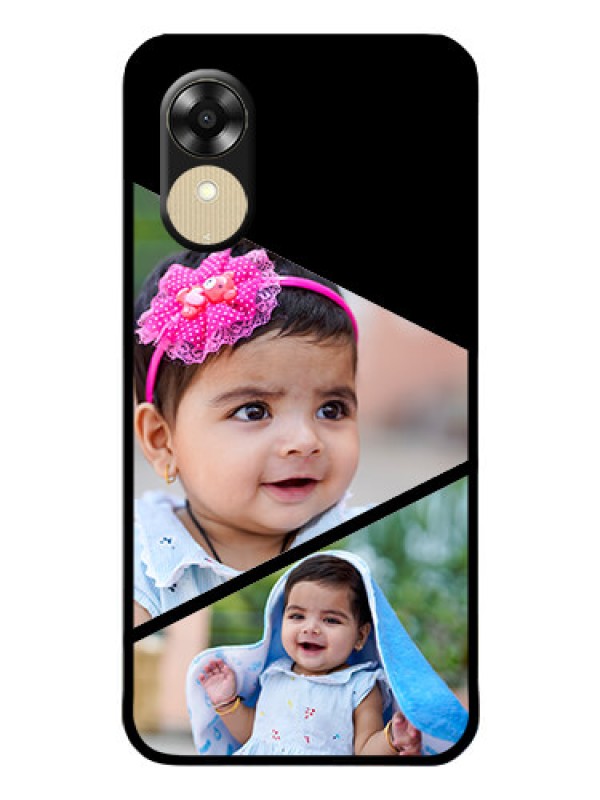 Custom Oppo A1k Custom Glass Phone Case - Semi Cut Design