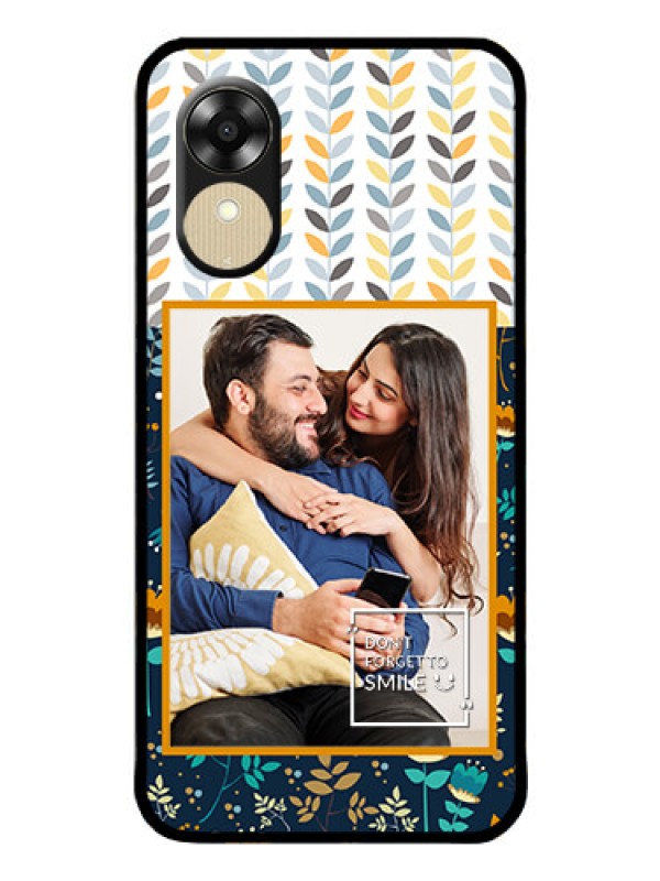 Custom Oppo A1k Custom Glass Mobile Case - Pattern Design