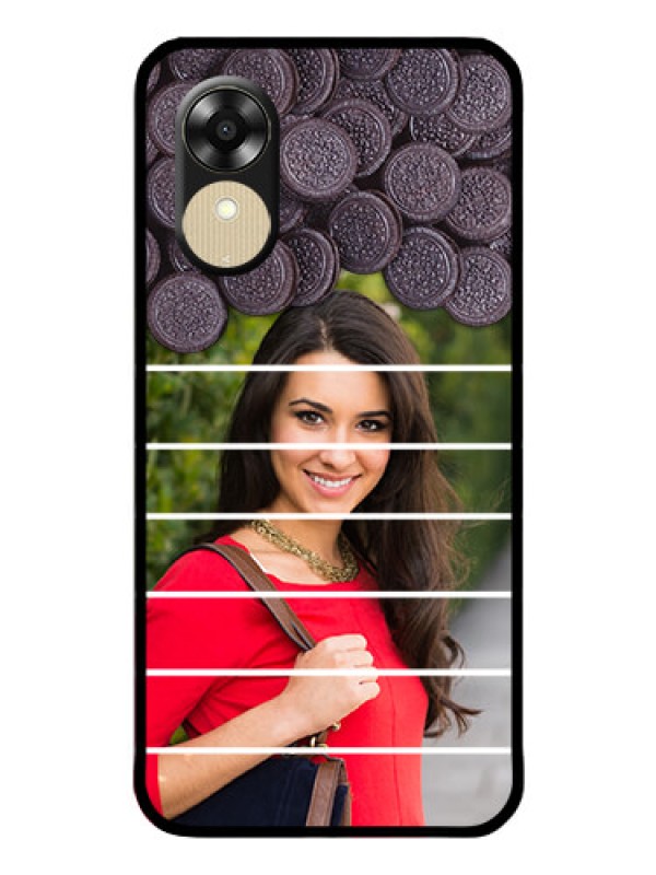 Custom Oppo A1k Custom Glass Phone Case - with Oreo Biscuit Design